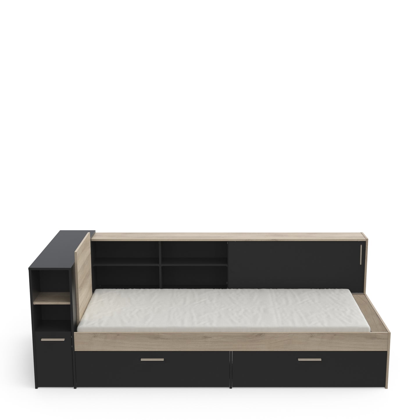 Cama Life 90X190 c/ Arrumação Preto