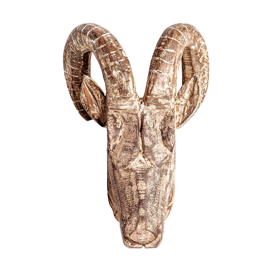 Goat Figure, Mango Wood, Brown