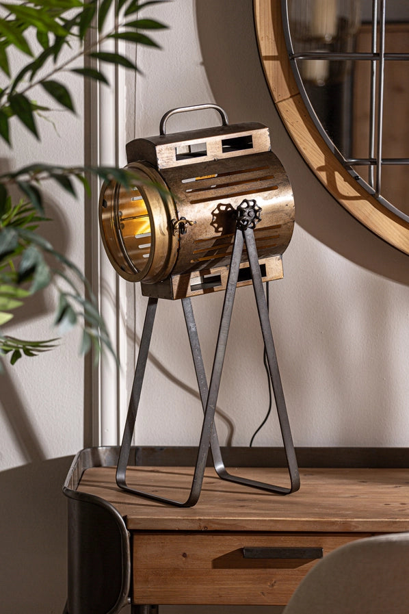 Gold/Black Iron Table Lamp