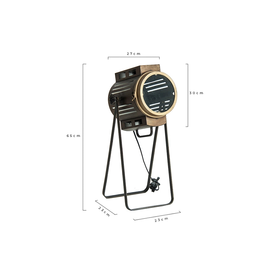 Gold/Black Iron Table Lamp