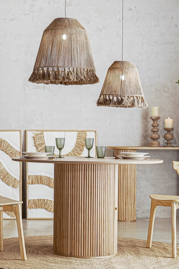 Khed Ceiling Lamp, Natural Jute, 34X34X39Cm