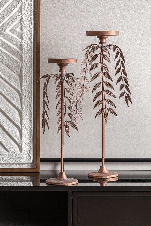 Palmera Lucerne Candlestick, Iron, Copper