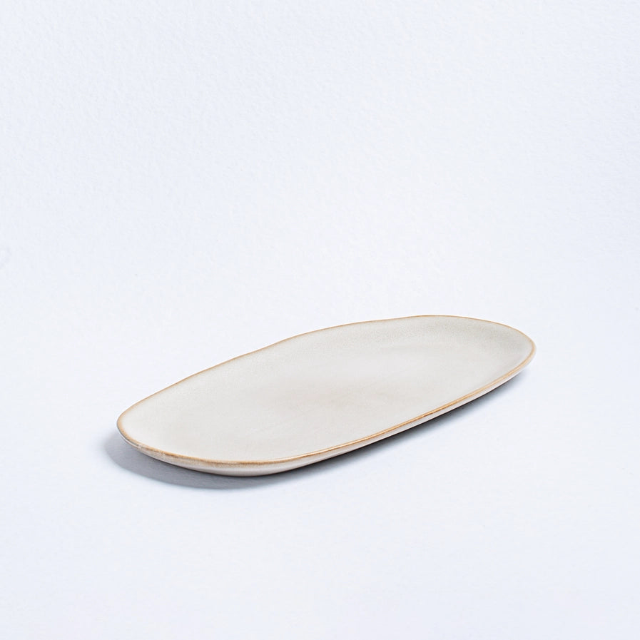 2 Oval Terra Porcelain Stoneware Trays 34.5cm