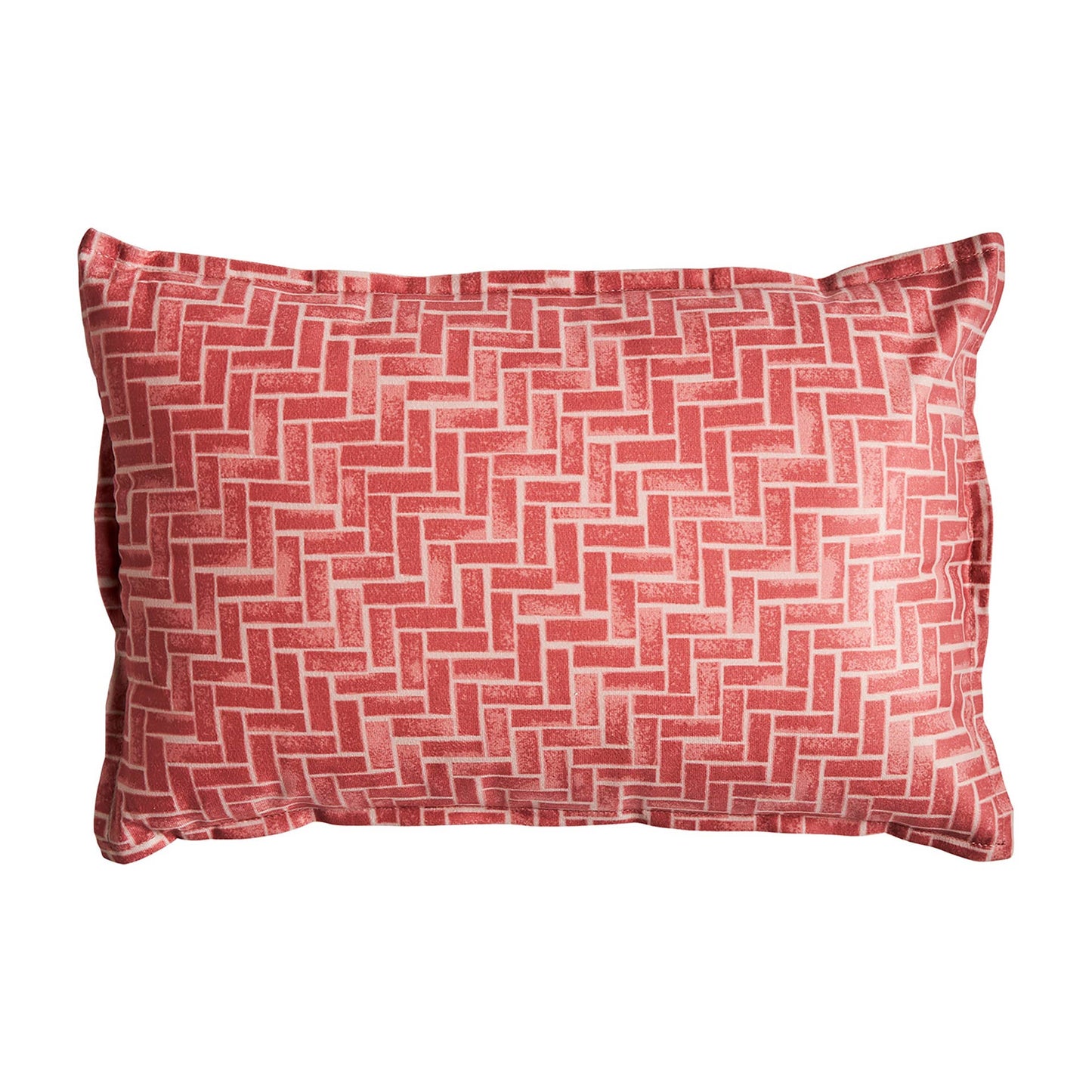 Almofada em Veludo Rosa, Rosa, 42X26X10Cm