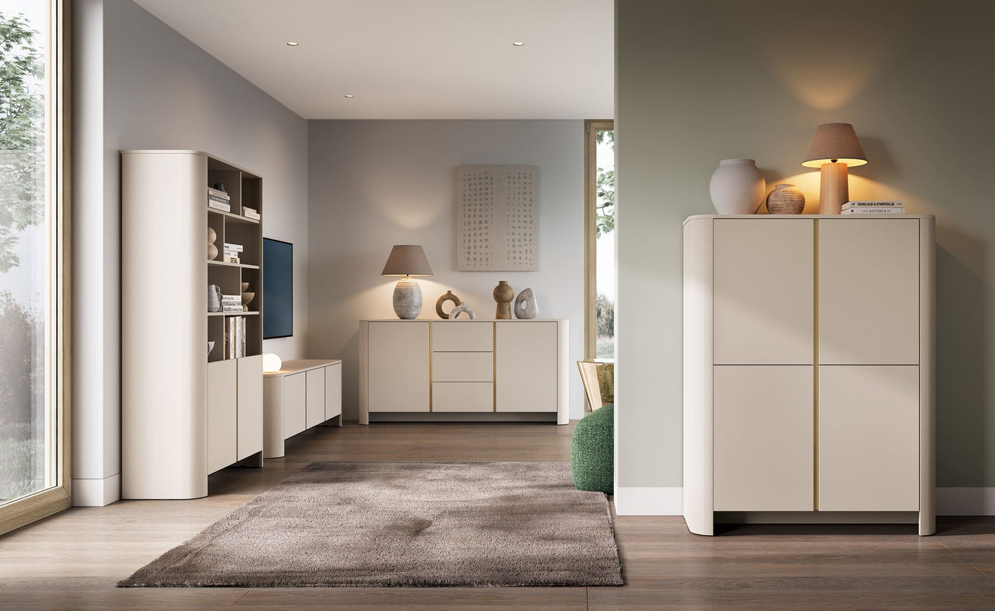 Estante Bari 2P Cashmere