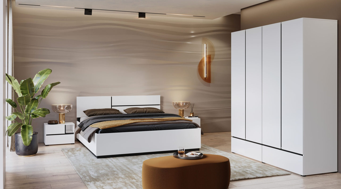 Cama Cross 52 180x200 com Estrado Elevatório Branco