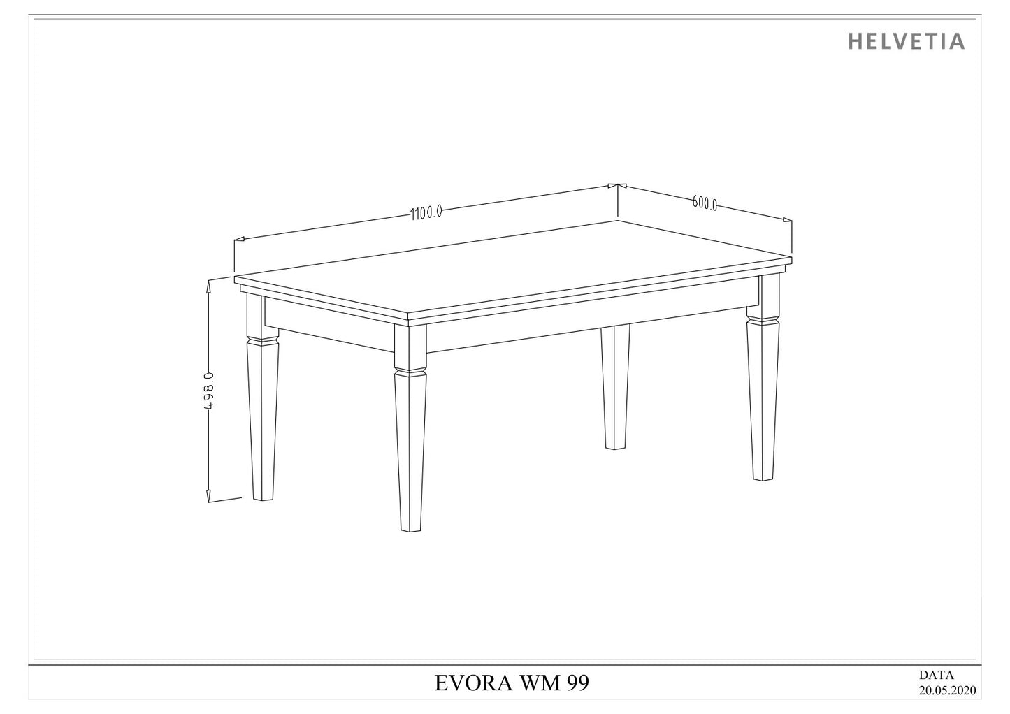 Mesa de Centro Evora Branco