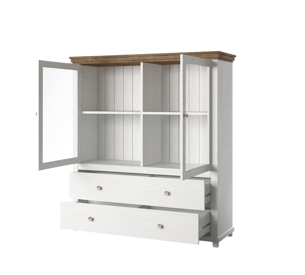 Vitrina Baixa Evora 2P2G Branco