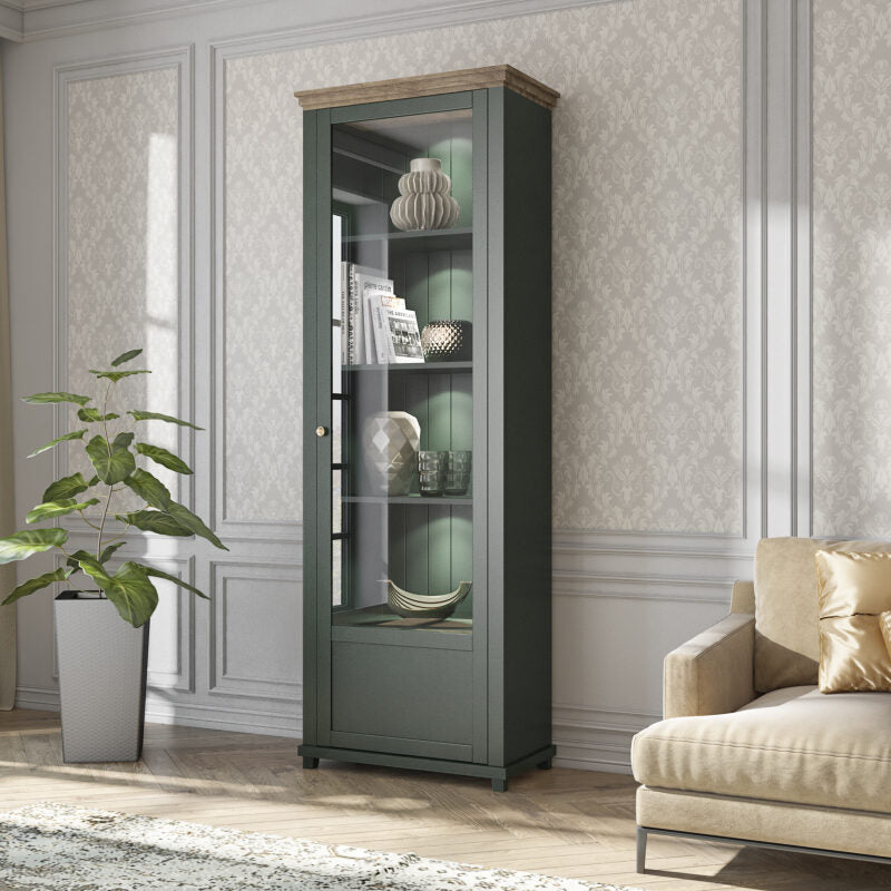 Vitrina Alta Evora 1P Abertura Direita Verde