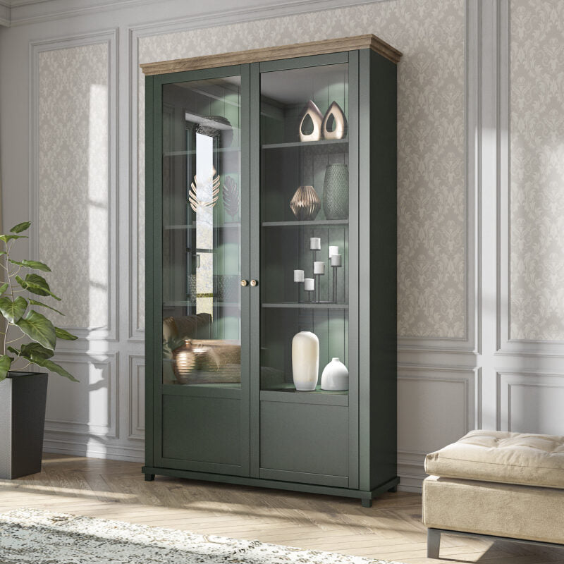 Vitrina Alta Evora 2P Verde