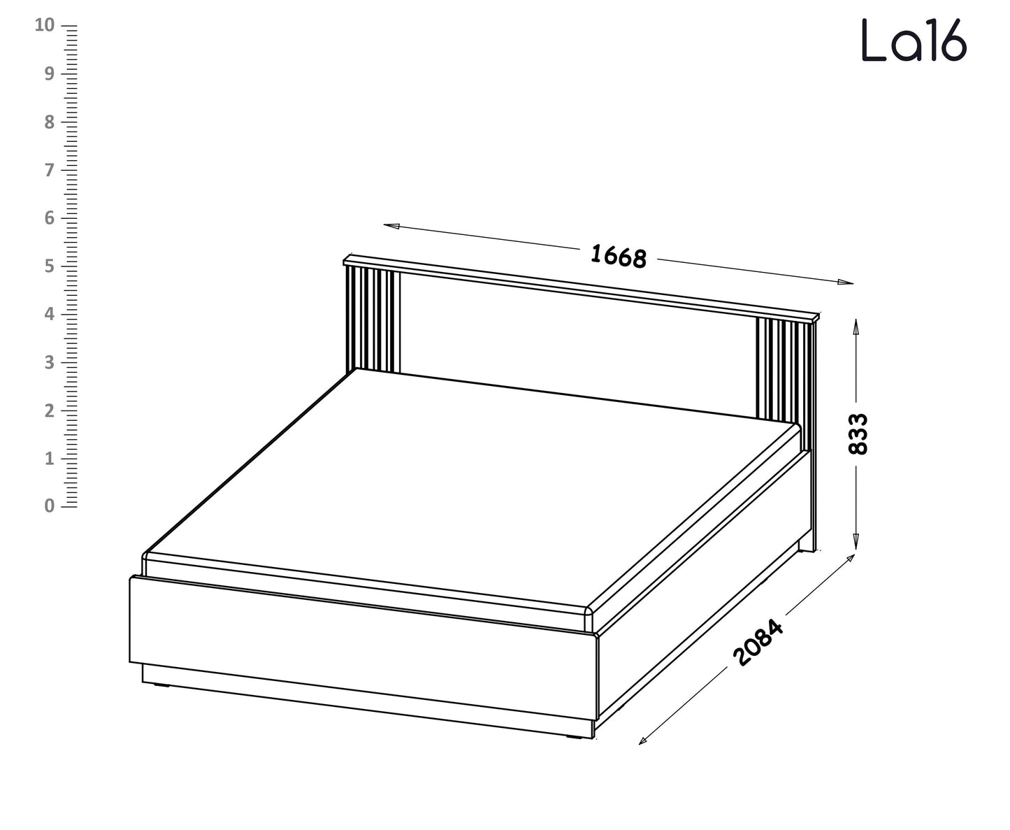 Cama de Casal Lamelo 160x200