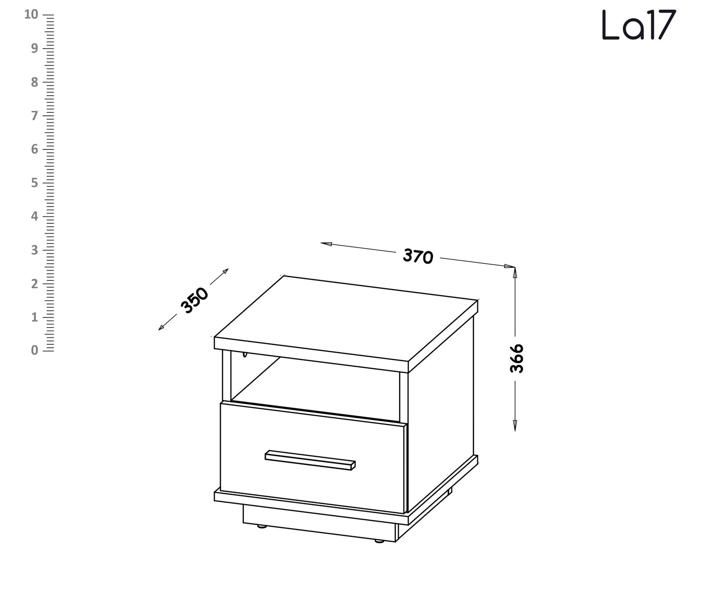 Mesa de Cabeceira Lamelo