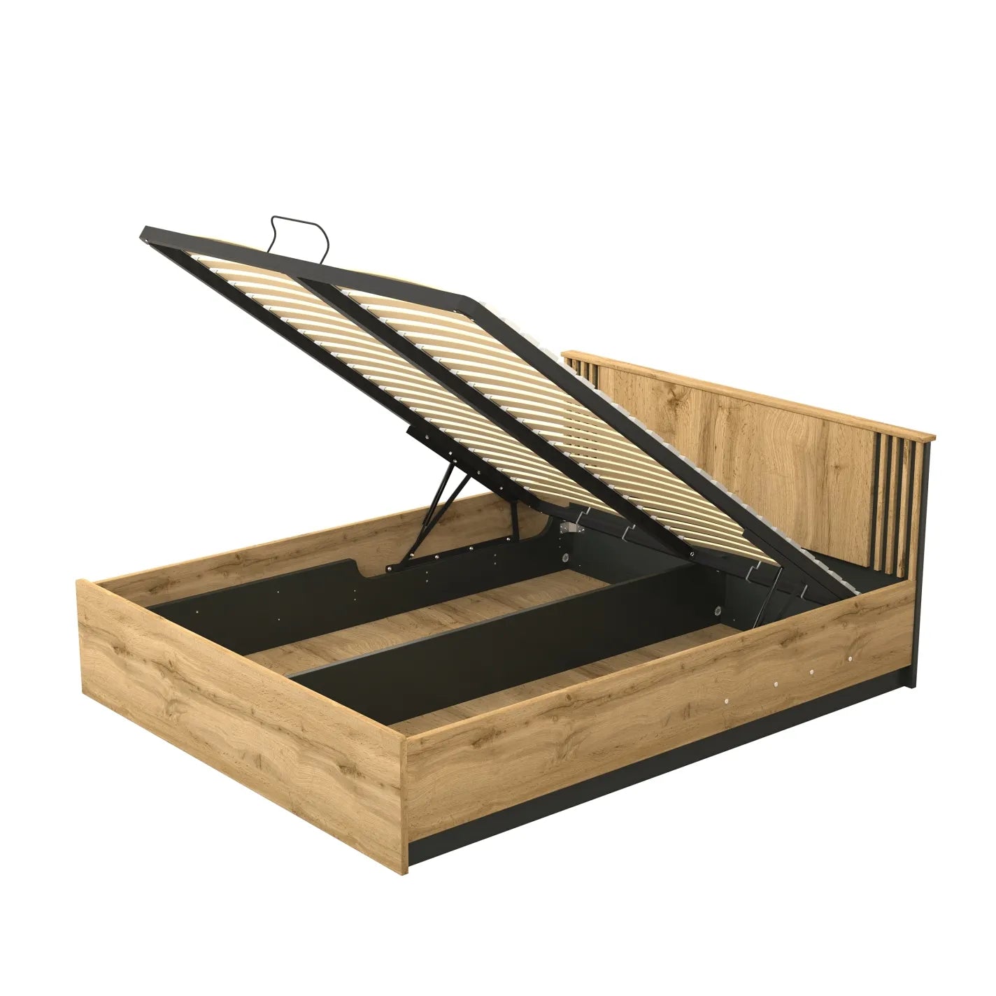 Cama de Casal Lamelo com Estrado Elevatório