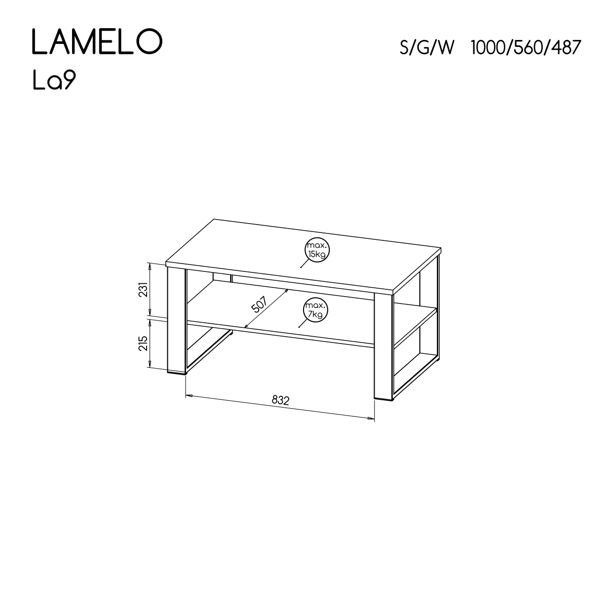 Mesa de Centro Lamelo