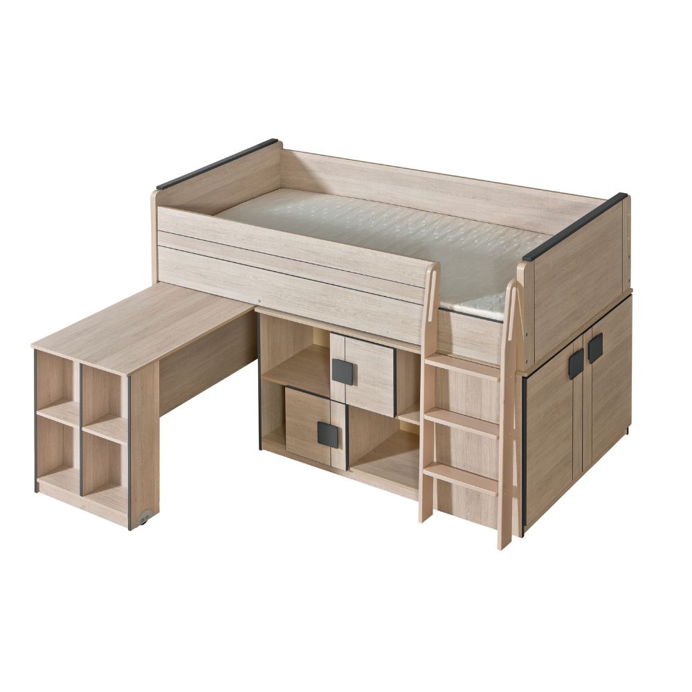 Kit Cama + Secretária + Móvel de Apoio Gumi Dab Dash