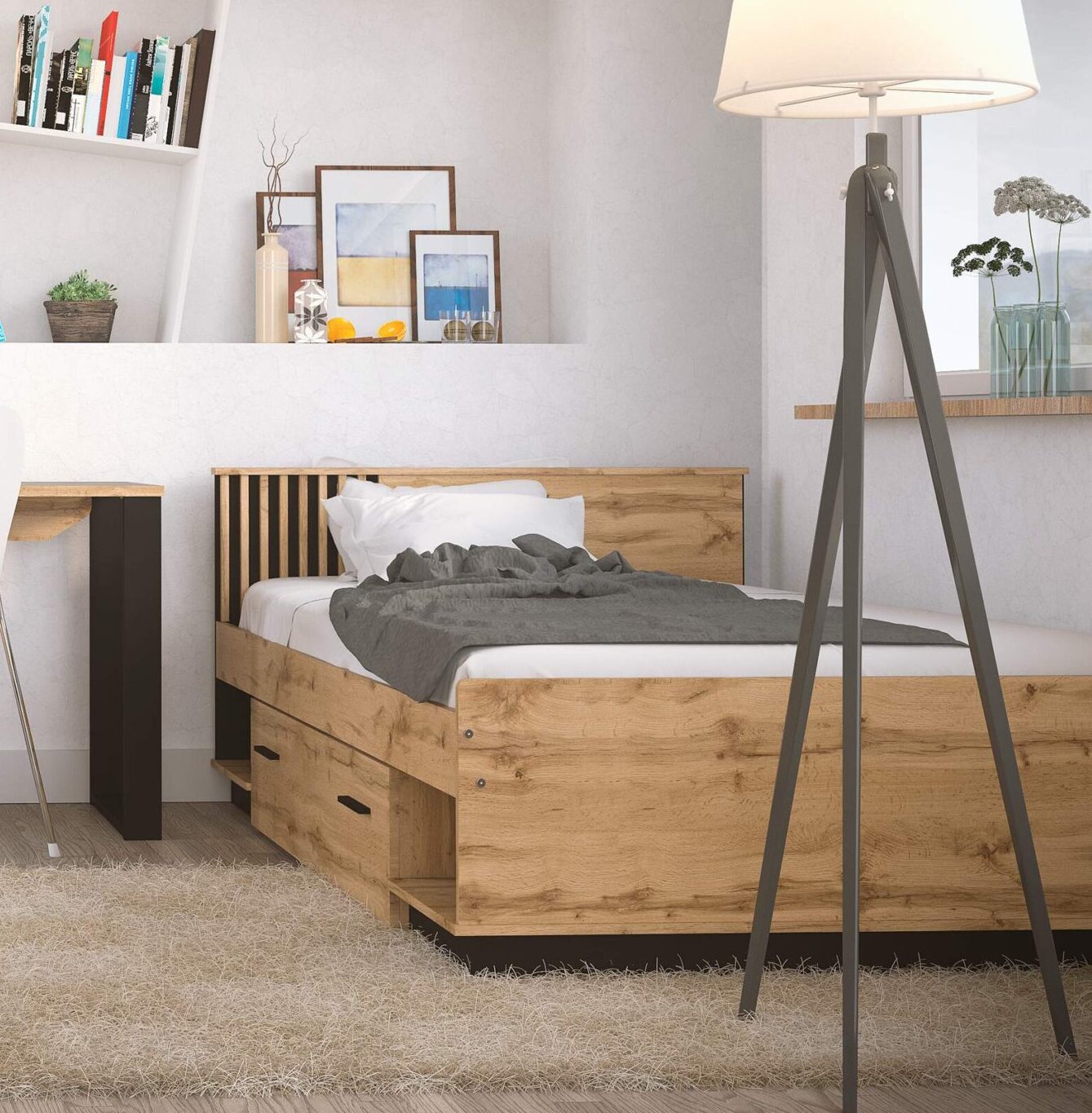 Cama de Solteiro Lamelo 120x200