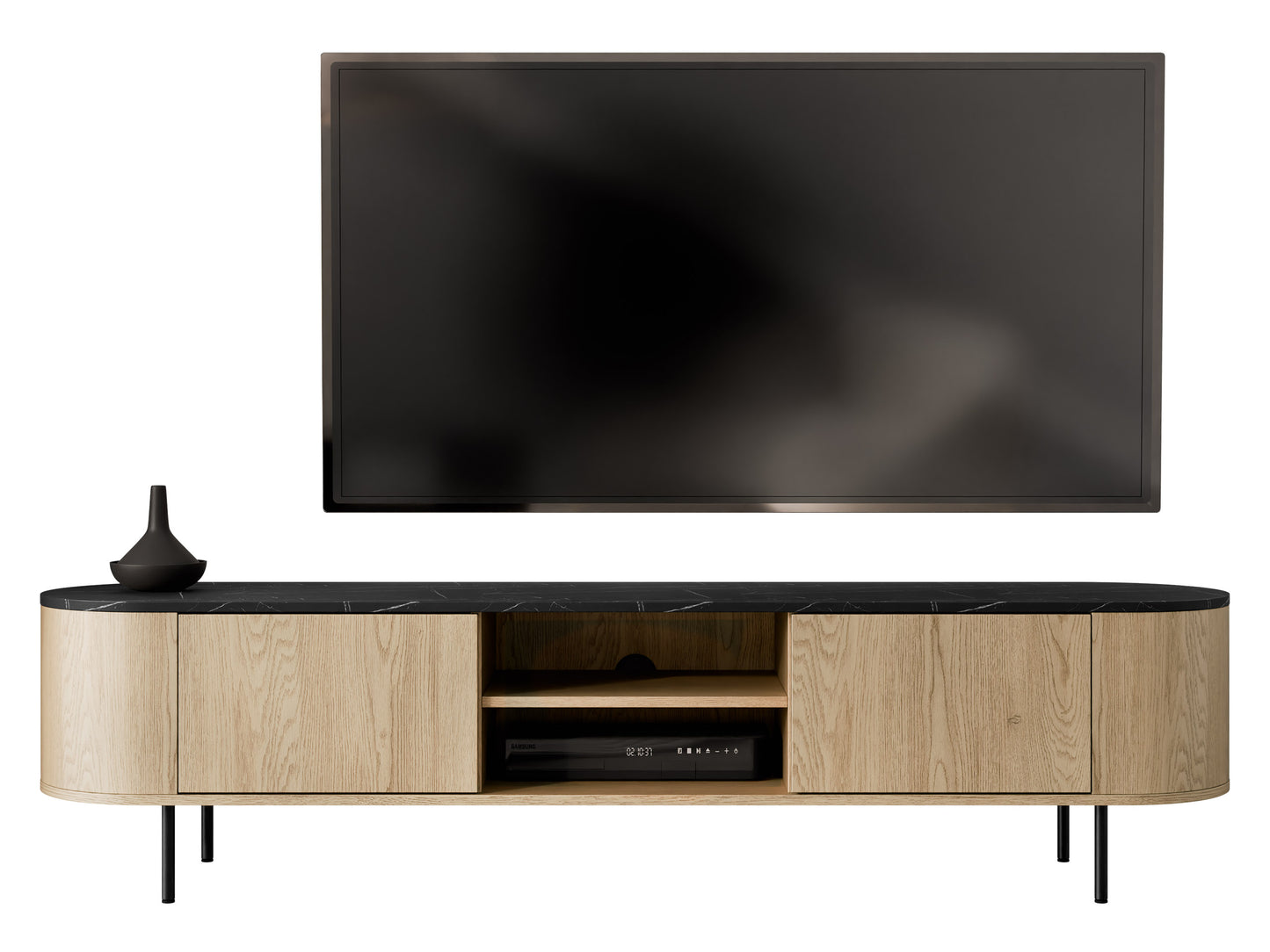 Base TV Lygrint 2P2N 180cm Preto
