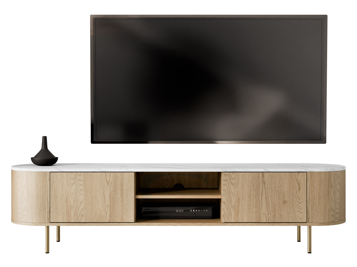 Base TV Lygrint 2P2N 180cm Branco