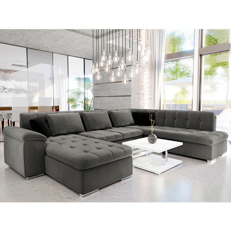 Sofá de Canto com Chaise em U Niko Bis Manila Lado Direito