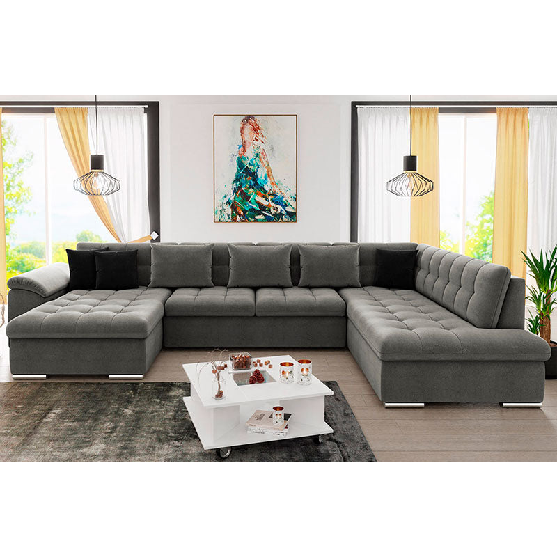 Sofá de Canto com Chaise em U Niko Bis Manila Lado Direito