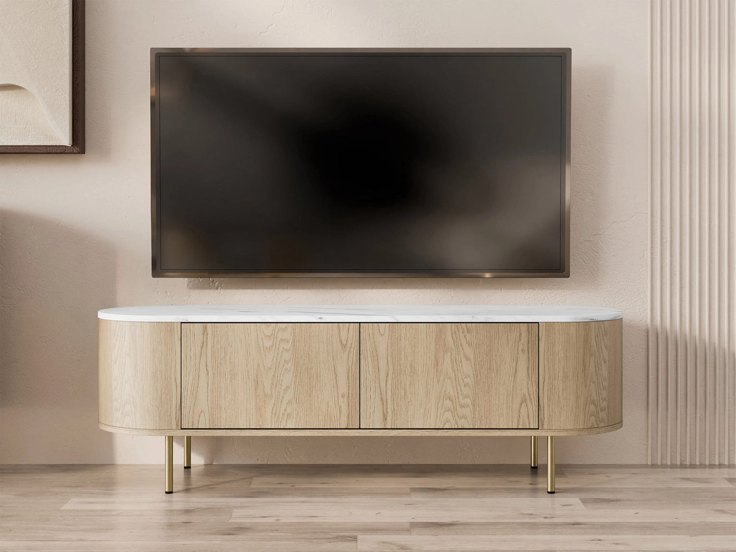 Base TV Lygrint 2P 140cm Branco