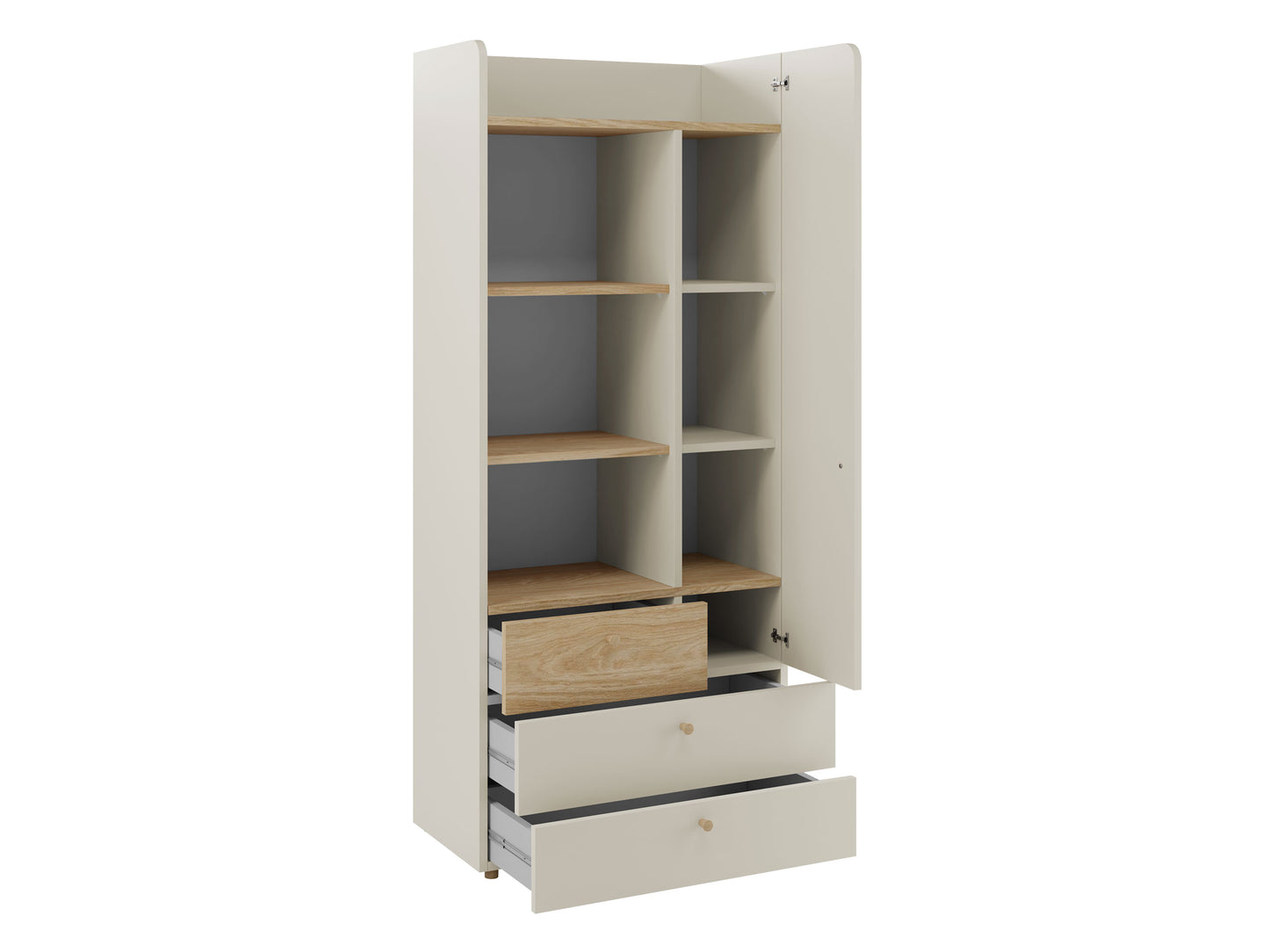 Estante Larga Yuki 3N1P3G 80cm Bege