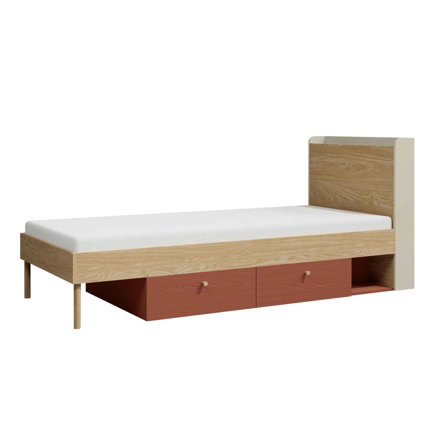 Cama Yuki 1N2G 90cm Coral