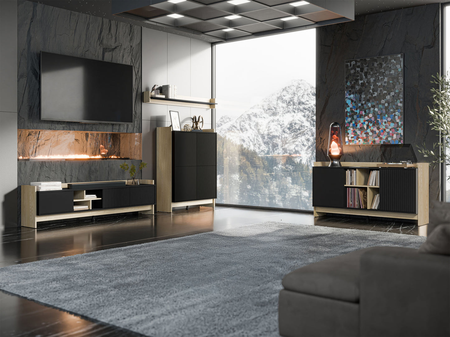 Móvel TV Porto II 3P 4N 190cm