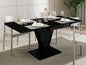Mesa de Refeição Extensível Masiv Preto Brilhante