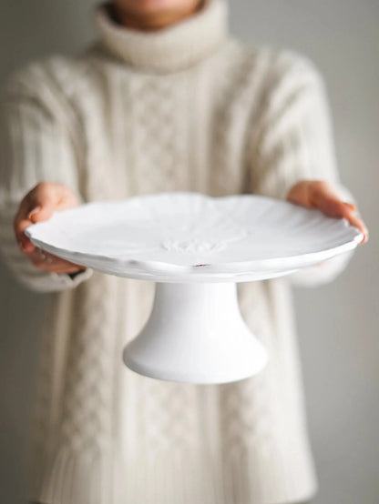 Cake Plate with Flower Stand