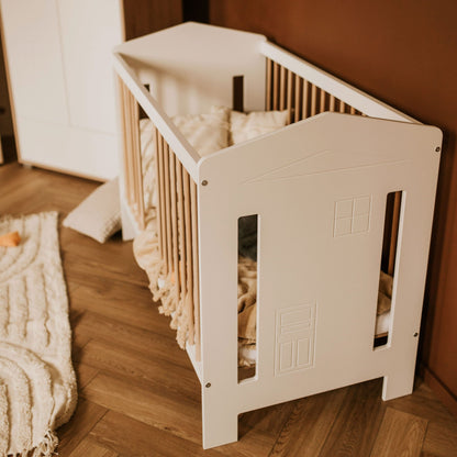Berço Ida 120X60 Faia e Branco