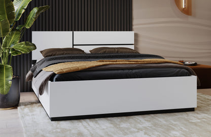 Cama Cross 51 160x200 com Estrado Elevatório Branco