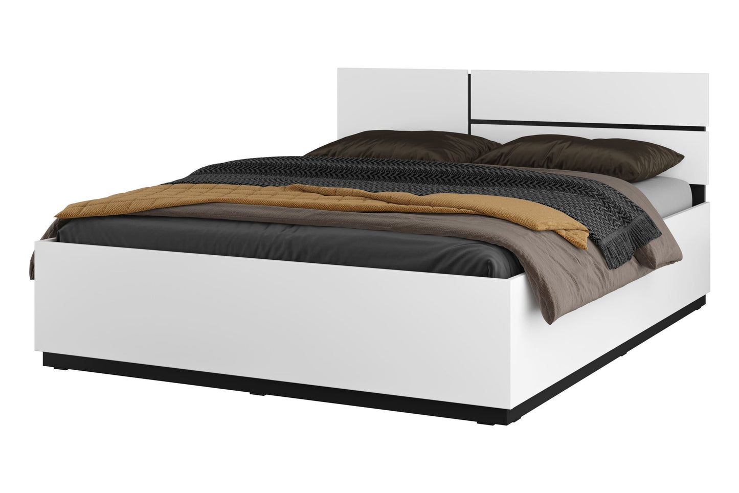 Cama Cross 51 160x200 com Estrado Elevatório Branco