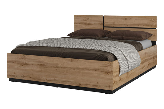 Cama Cross 31 Elegante 160x200 Oak e Preto
