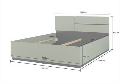 Cama Cross 32 Elegante 180x200 Oak e Preto