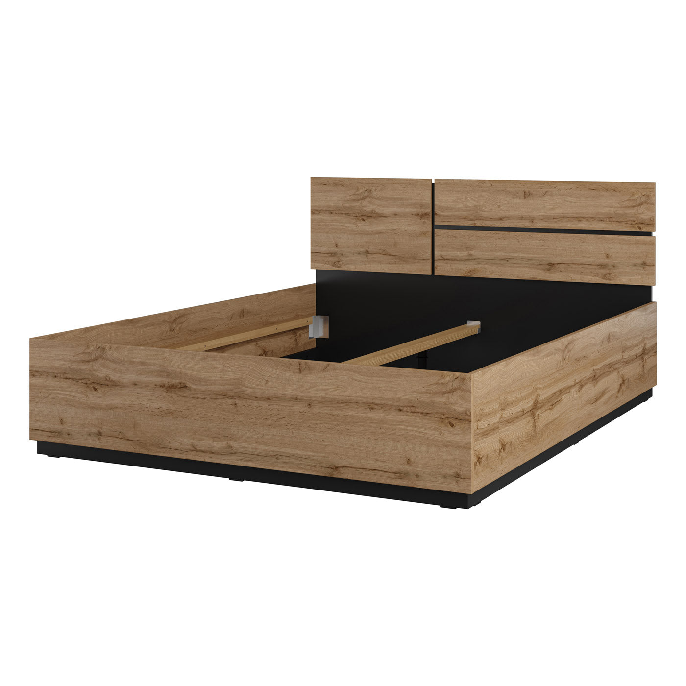 Cama Cross 31 Elegante 160x200 Oak e Preto