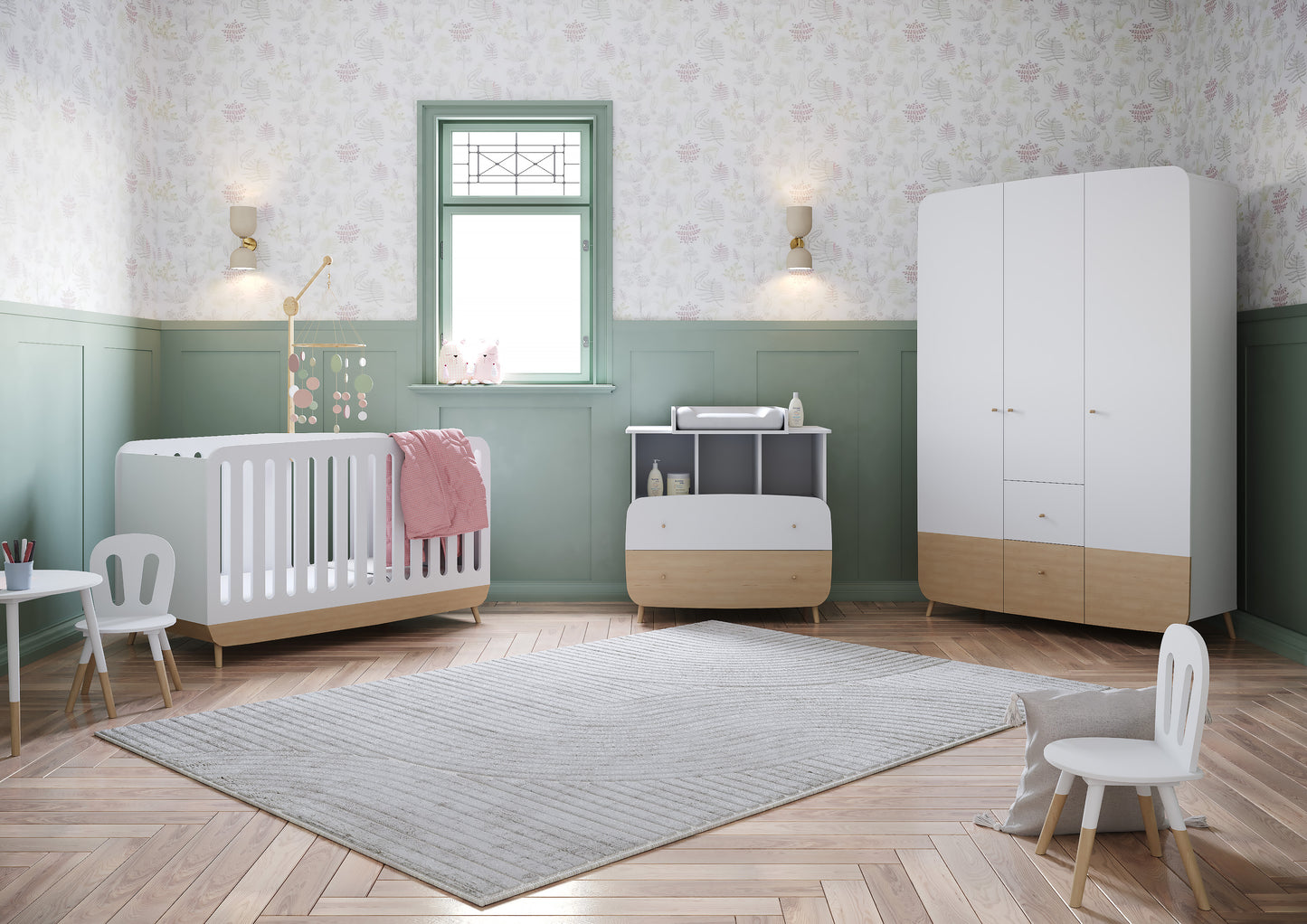 Kit Berço com Opção de Cama Firmiana Branco