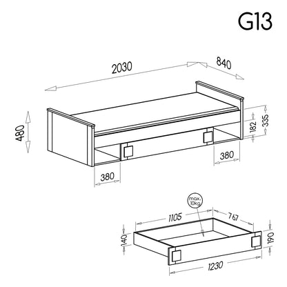 Gumi Drawer Bed