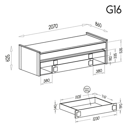 Cama + Cama extra Gumi Antracyt