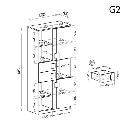 Gumi 2P 2G ​​Shelf