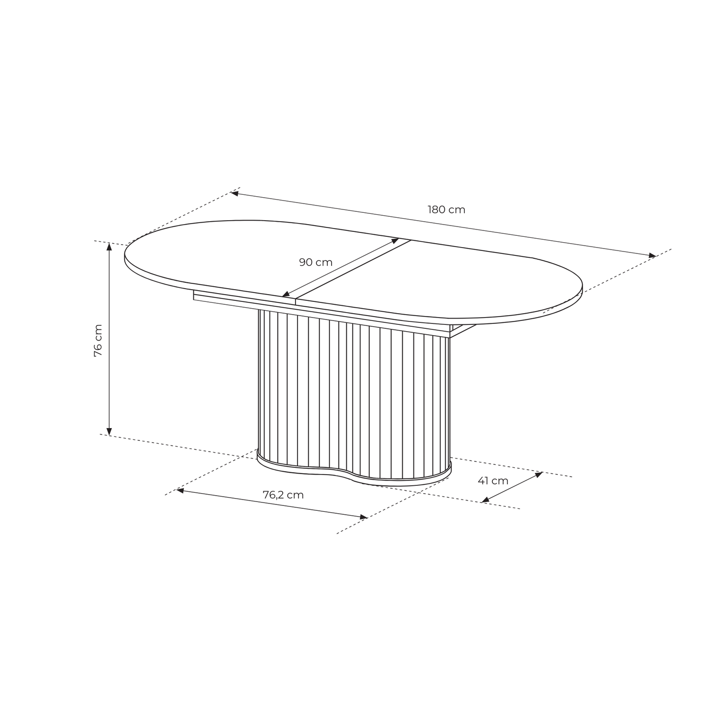 Mesa de Refeição Lovi Extensível