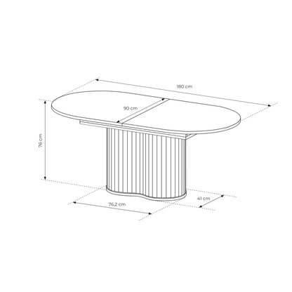 Mesa de Refeição Lovi Extensível