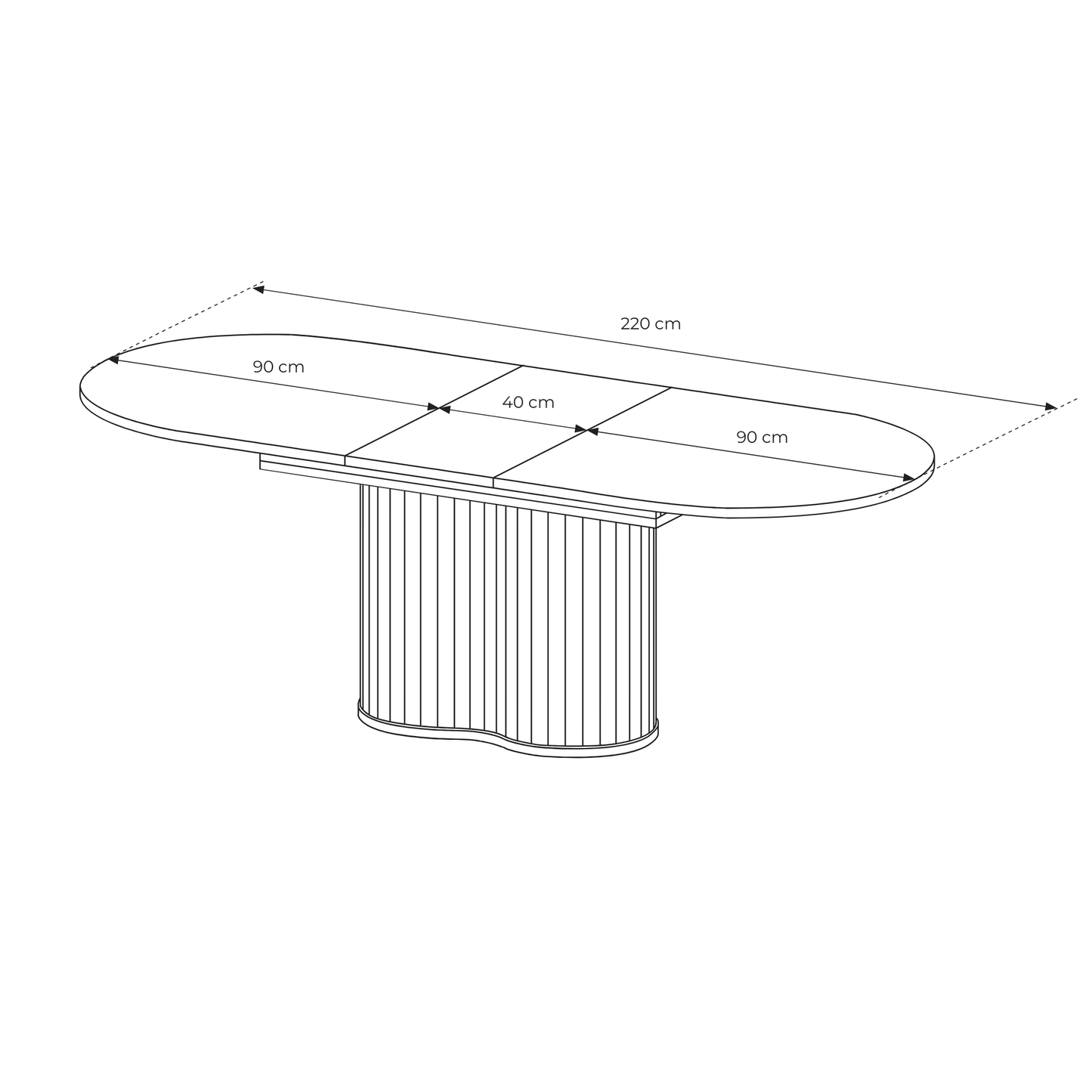 Mesa de Refeição Lovi Extensível