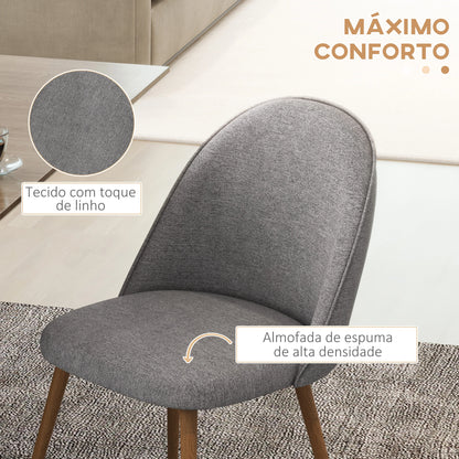 Conjunto 2 Cadeiras Sala Grey