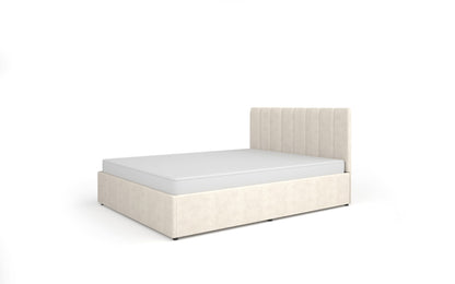Cama Estofada com Estrado Mossa 160x200cm Bege