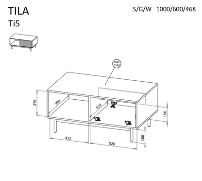Mesa de Centro Tila 100cm