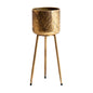 Pote Flor Angon Ferro Dourado, 22X23X55Cm