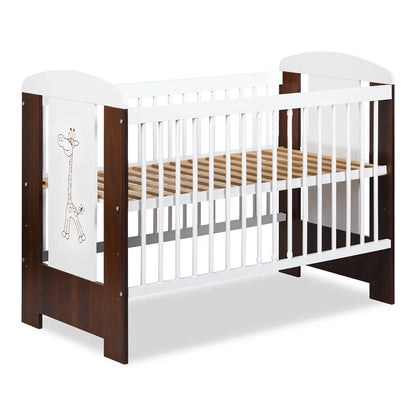 Berço Zyrafka 120x60 Branco e Nogueira