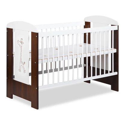 Berço Zyrafka 120x60 Branco e Nogueira