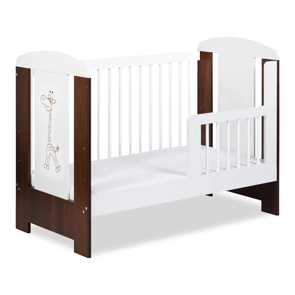 Berço Zyrafka 120x60 Branco e Nogueira